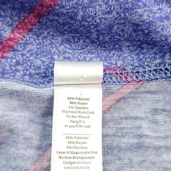 LuLaRoe Perfect T Tee T-Shirt Shirt Tunic Blue Pink Green M Medium - Picture 12 of 12